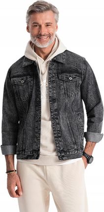 Kurtka męska jeansowa bawełna C525 czarna s. XL