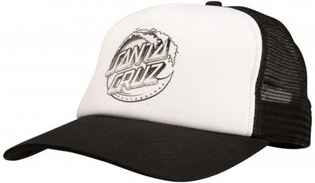 czapka z daszkiem SANTA CRUZ - Stipple Wave Dot Meshback White Black (WHITE  BLACK) rozmiar: OS