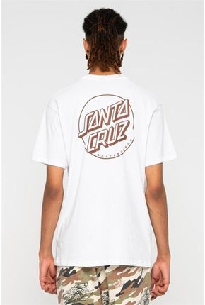 koszulka SANTA CRUZ - Opus Dot Stripe T-Shirt White Sepia (WHITE  SEPIA) rozmiar: L