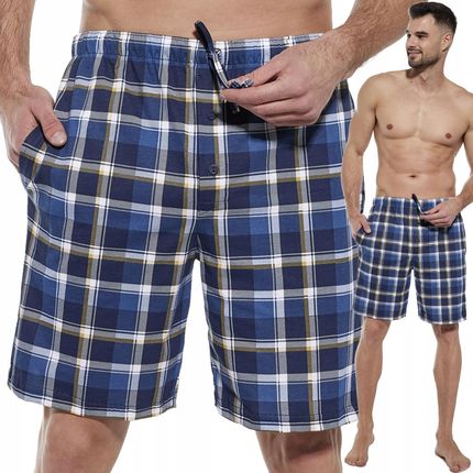 Cornette spodnie męskie od piżamy 698/14 kratka