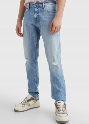 Tommy Jeans spodnie Scanton Kolor niebieski 34/32