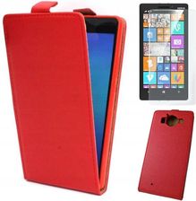 Gsm Hurt Etui Do Microsoft Lumia 950 Pokrowiec Case Slim Flex Czerwone I Szkło