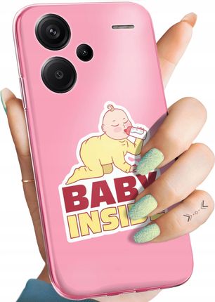 Hello Case Etui Do Xiaomi Redmi Note 13 Pro Plus 5G Ciążowe Pregnant Baby Shower