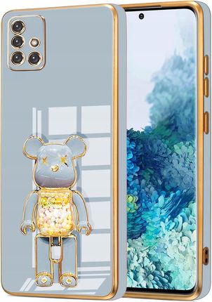 Itel Etui Glamour Do Samsung A71 5G Bear Uchwyt Podstawka Miś Silikon Szkło