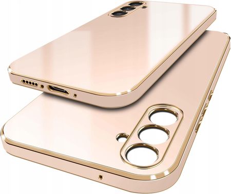 Case Etui Do Samsung Galaxy A35 A35 5G Glamour Luxury Gold Szkło Szybka