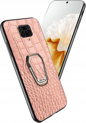 Itel Etui Do Xiaomi Redmi Note 9 Pro Skóra Krokodyla Case Luksusowe Ring Szkło