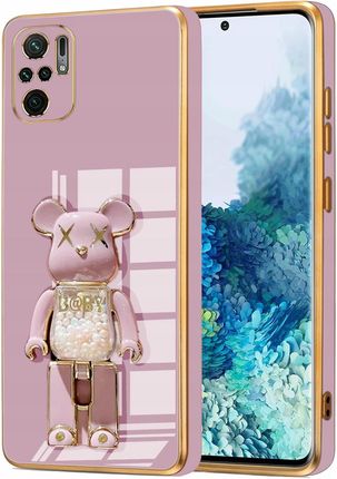 Itel Etui Glamour Do Xiaomi Redmi Note 10 10S Bear Uchwyt Miś Silikon Szkło