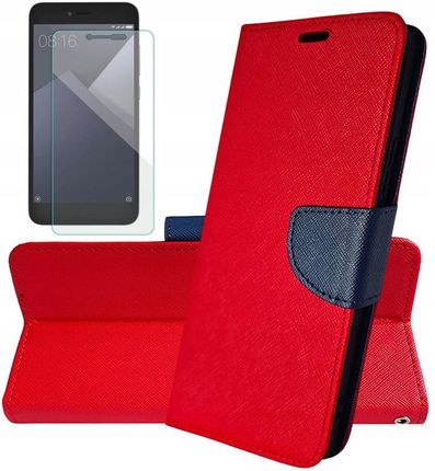 Pavel Lux Etui Do Xiaomi Redmi Note 5A Y1 Pokrowiec Case Fancy Czerwony I Szkło