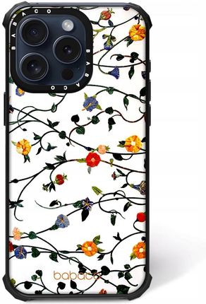 Babaco Etui Do Apple Iphone 15 Pro Max Kwiaty 008 Magsafe Biały