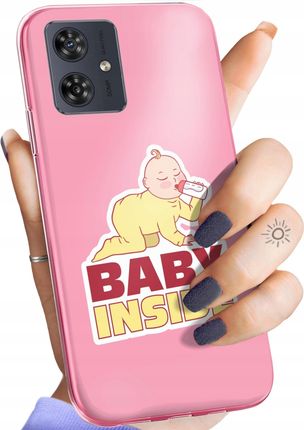 Hello Case Etui Do Motorola Moto G54 5G Ciążowe Pregnant Baby Shower Obudowa