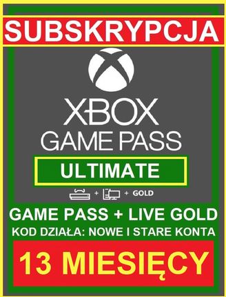 Xbox Game Pass Ultimate 13 miesięcy