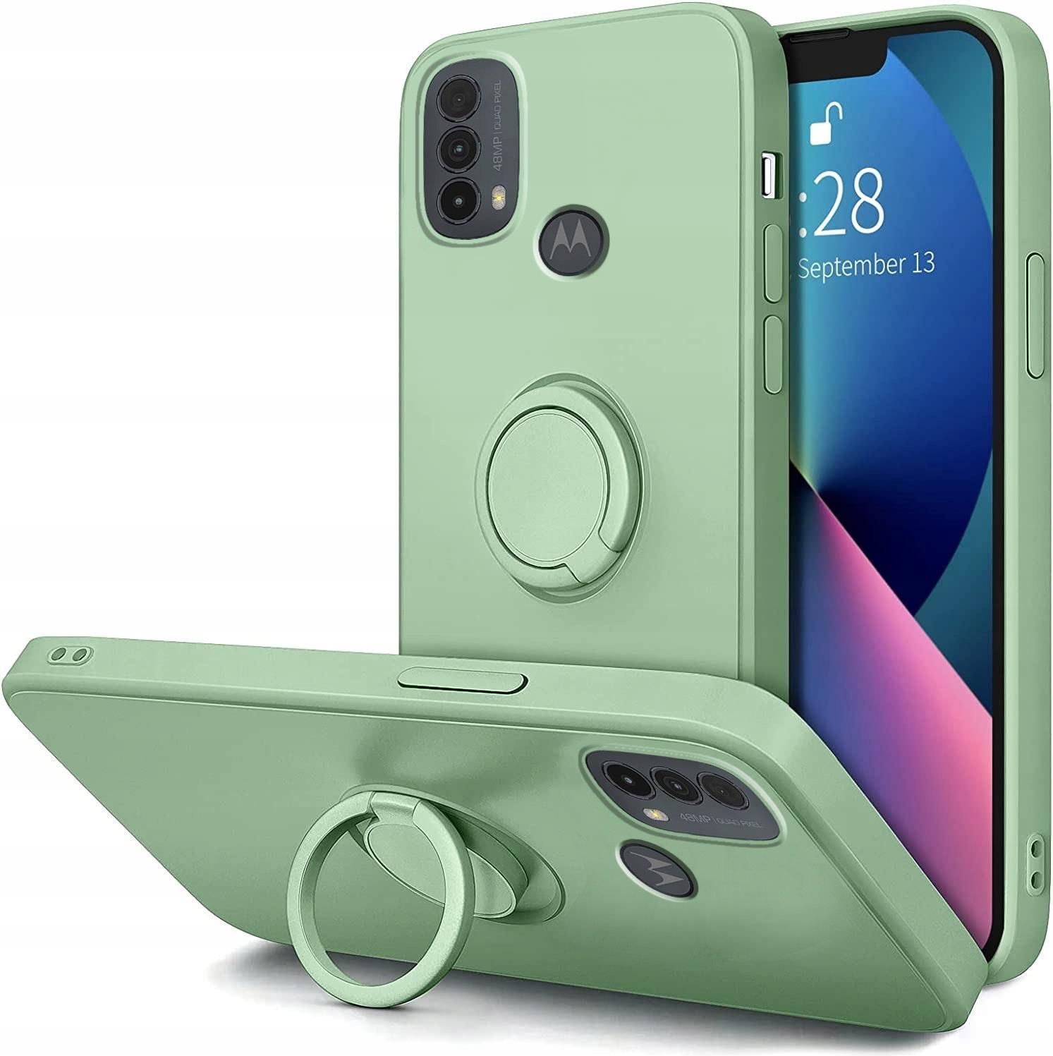 Per Motorola Moto E20 E30 E40 Custodia,Anello Supporto Antiurto Custodia Vetro