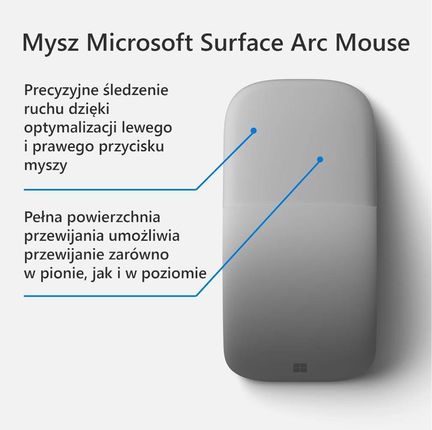 Mysz Microsoft Surface Arc Czarna (CZV00102) - Opinie i ceny