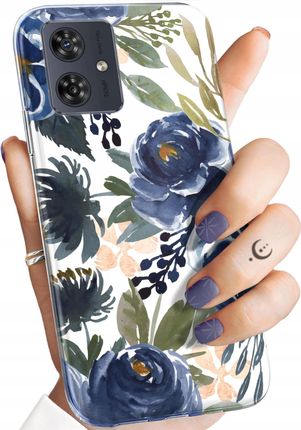 Hello Case Etui Do Motorola Moto G54 5G Kwiaty Kwieciste Flower Obudowa Case