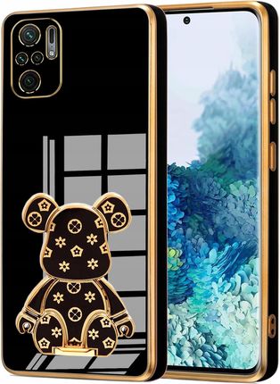 Etui Glamour Do Xiaomi Redmi Note 10 10S Miś Bear Uchwyt Silikon Szkło