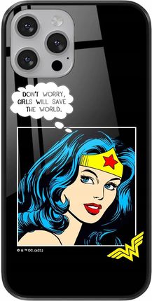 Etui do Apple Iphone Xs Max Wonder Woman 028 DC Premium Glass Czarny