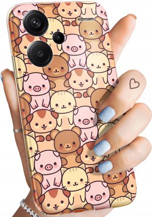 Hello Case Etui Do Xiaomi Redmi Note 13 Pro Plus 5G Zwierzęta Pieski Kotki Lamy