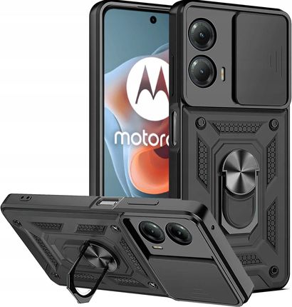 Case Etui Do Motorola Moto G34 5G Slide Pancerne Ring Szkło Szybka 9H