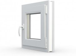 Zdjęcie Okno PCV standard 565 x 535 mm RU białe dwuszybowe - Śrem