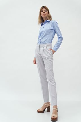 Spodnie Szare spodnie z zakładką SD59 Grey - Nife