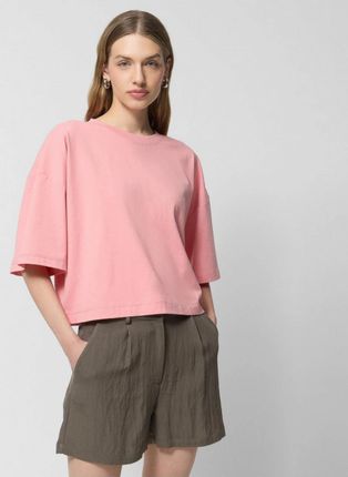 Damski t-shirt basic Outhorn OTHWSS24TTSHF1485 - różowy