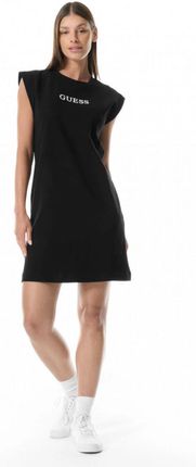 Damska sukienka shirtowa Guess Athena Jersey Dress - czarna