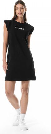 Damska sukienka shirtowa Guess Athena Jersey Dress - czarna