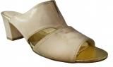 Skórzane sandały damskie beżowe obcas 6 cm 39