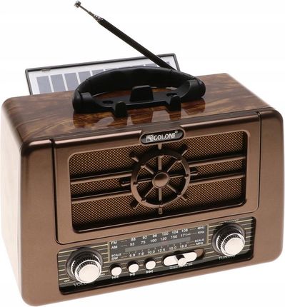 Radio Retro PRZENOŚNE SOLARNE Głośnik Bluetooth Solar USB MP3 TF 4230