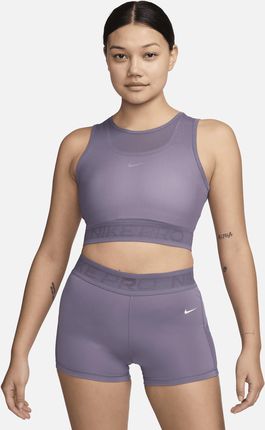 Damska siateczkowa koszulka bez rękawów Nike Pro - Fiolet