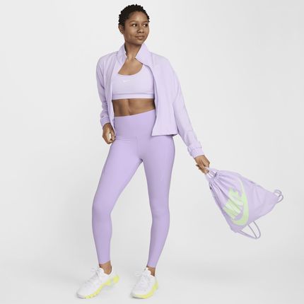 Damskie legginsy 7/8 z wysokim stanem i kieszeniami zapewniające średnie wsparcie Nike Universa - Fiolet
