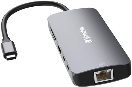 Verbatim Hub USB Multi Port CMH-09: 2xUSB-C 3.1, 1xUSB-A 3.1, 2xUSB-A 3.0, HDMI, RJ-45, SD/microSD (32152)