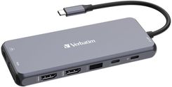 Zdjęcie Verbatim Hub USB Multi Port CMH-14: 1x USB-C PD, 3xUSB-A 3.0, 1xUSB-C 3.0, 2xUSB-A 2.0, 2xHDMI, VGA, RJ-45, SD/microSD, audio (32154) - Różan