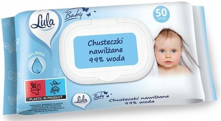 Lula Baby Chusteczki Nawilżane 99 % Wody Pop Up Click Top 50 Sztuk