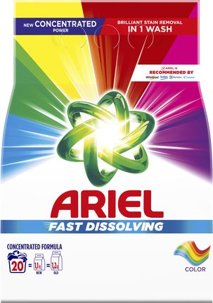 Ariel Proszek do prania 1.1kg 20Prań Fast Dissolving Color 