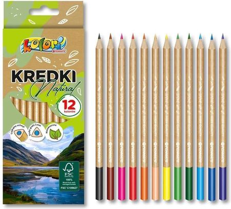 Penmate Kredki Kolori Ołówkowe 12 Kolorów Natural