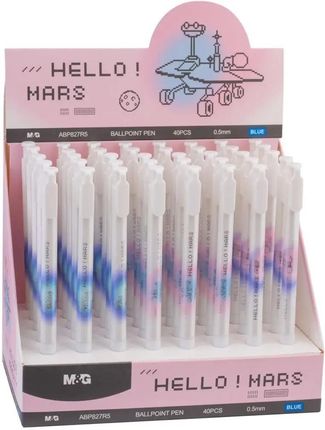 M&G Długopis Automatyczny Hello Mars Niebieski 40szt.