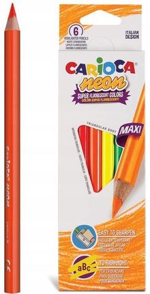 Carioca Kredki Ołówkowe Maxi Neon 8 Kolorów