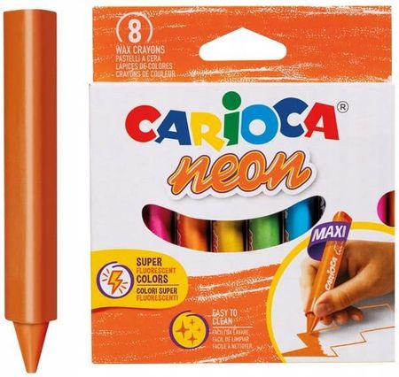 Carioca Kredki Świecowe Maxi Neon 8 Kolorów