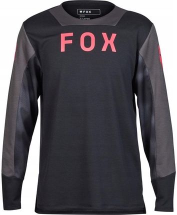 Koszulka Rowerowa Z Długim Rękawem Fox Junior Defend Taunt Black Ys