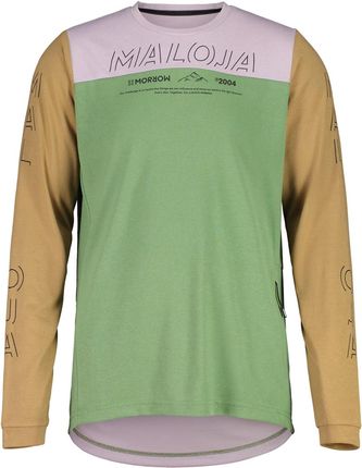 Koszulka Rowerowa Z Długim Rękawem Maloja Haunold Zielony-Różowy-Brązowy