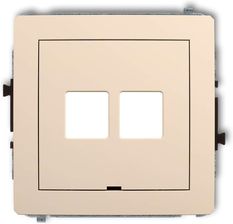 Karlik Deco Mechanizm Gniazda Multimedialnego Podwójnego Standard Keystone Beżowy 1Dgmbo-2P