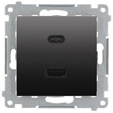 Zdjęcie Kontakt Simon Ładowarka Usb C+A Antracyt Simon 54 Dec2Caq.01/48 - Cieszyn