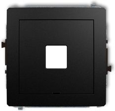 Karlik Deco Mechanizm Gniazda Multimedialnego Pojedyńczego Standard Keystone Czarny Mat 12Dgmbo-1P