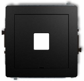 Karlik Deco Mechanizm Gniazda Multimedialnego Pojedyńczego Standard Keystone Czarny Mat 12Dgmbo-1P