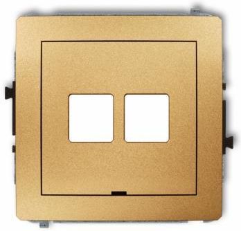 Karlik Deco Mechanizm Gniazda Multimedialnego Podwójnego Standard Keystone Złoty 29Dgmbo-2P
