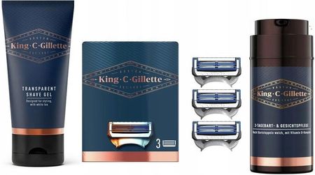 Gillette Męski zestaw 3w1 for Men żel, krem , wkłady