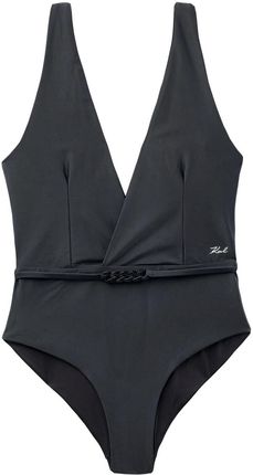 Damski Strój kąpielowy jednoczęściowy Karl Lagerfeld Karl Dna Deep V Swimsuit 230W2207-999 – Czarny