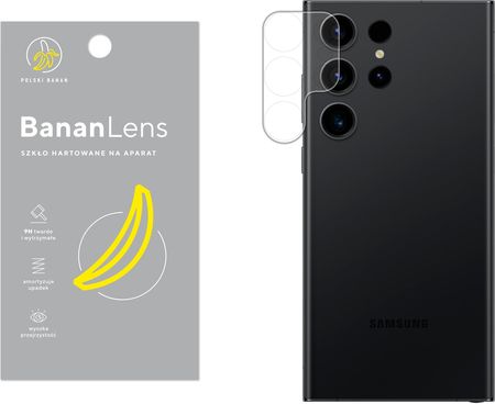 Polski Banan Szkło Hartowane 9H Bananlens Na Aparat Do Samsung Galaxy S23 Ultra
