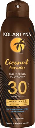 Kolastyna Coconut Paradise Suchy Olejek Do Opalania W Mgiełce Z Spf30 150ml